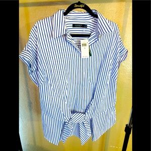 Lauren Ralph Lauren Striped Plus Size Top NWT